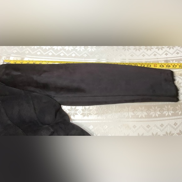 Giacomo Jacket Women’s Size Large Snaps Pockets Faux Suede Faux Fur Black - Picture 10 of 16